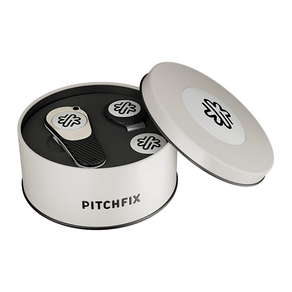 New Round Golf Gift Tin with Icon and Hat Clip