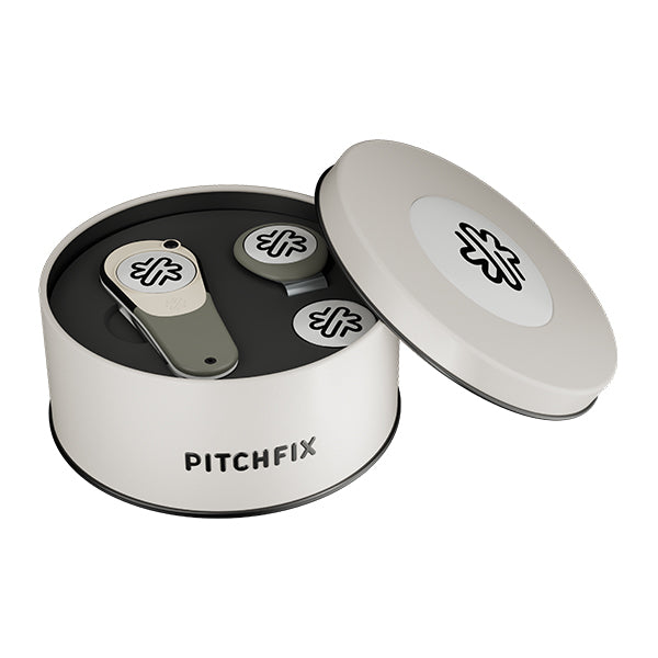 New Round Golf Gift Tin with Icon and Hat Clip