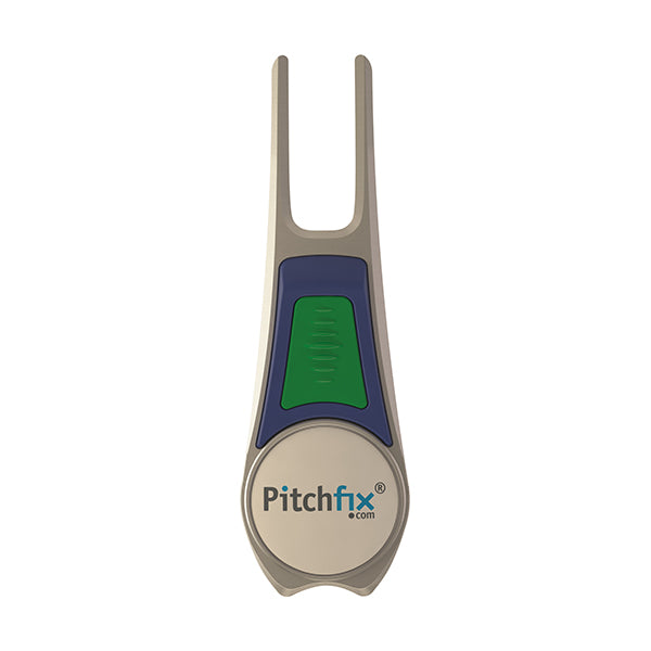 BLUE AND GREEN PITCHFIX DIVOT TOOL TOUR EDITION