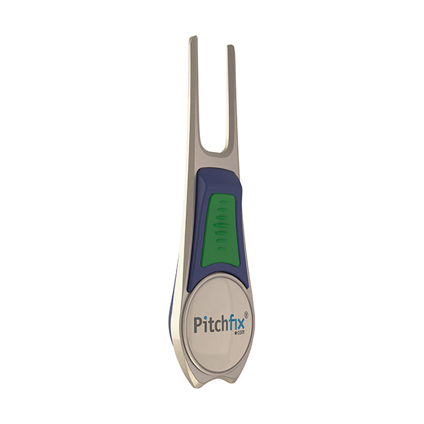 BLUE AND GREEN PITCHFIX DIVOT TOOL TOUR EDITION