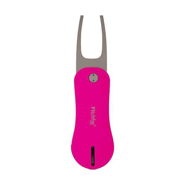 Fluorescent pink Pitchfix Hybrid2.0 Divot Tool