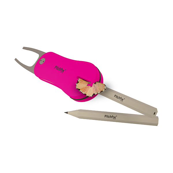 Fluorescent pink Pitchfix Hybrid2.0 Divot Tool