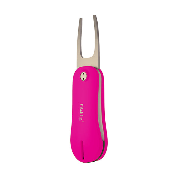 Fluorescent pink Pitchfix Hybrid2.0 Divot Tool