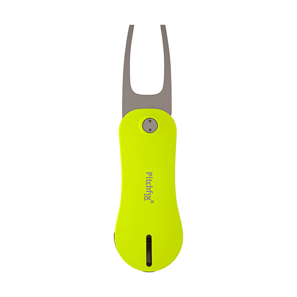 Fluorescent yellow Pitchfix Hybrid2.0 Divot Tool