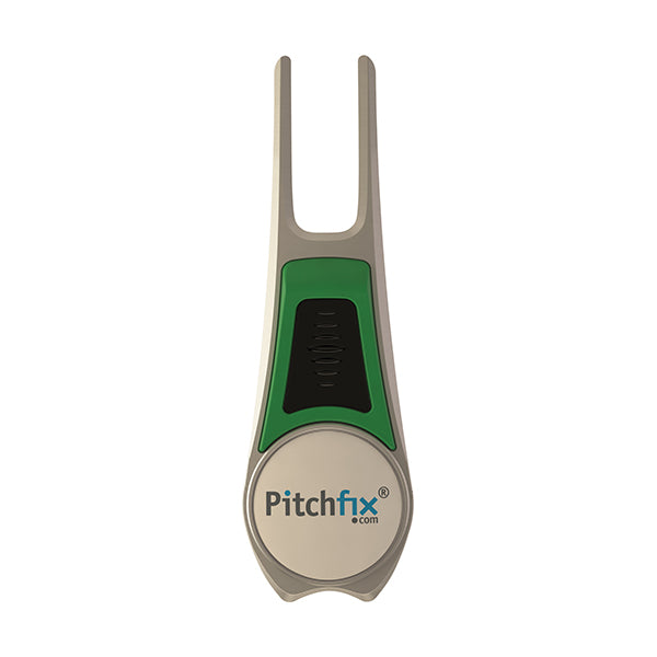 GREEN AND BLACK PITCHFIX DIVOT TOOL TOUR EDITION