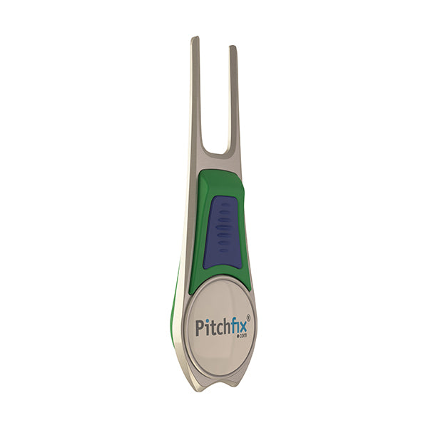 GREEN AND BLUE PITCHFIX DIVOT TOOL TOUR EDITION