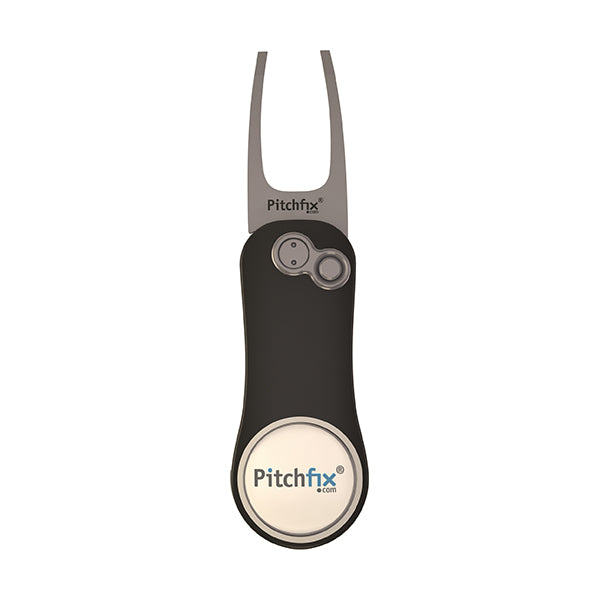 Gun and blue Pitchfix Hybrid2.0 Divot Tool