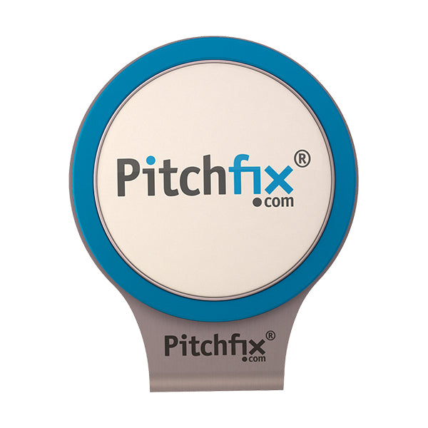 Light blue Pitchfix Hat and Cap Clip Golf ball marker