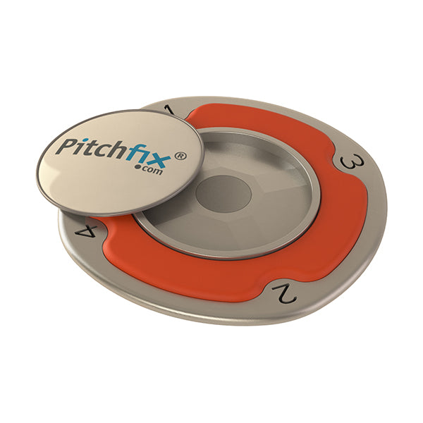 Orange Pitchfix Multimarker Chip Golf Ball Marker