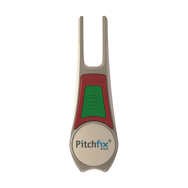 RED AND GREEN PITCHFIX DIVOT TOOL TOUR EDITION