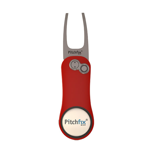 Red Pitchfix Hybrid2.0 Divot Tool