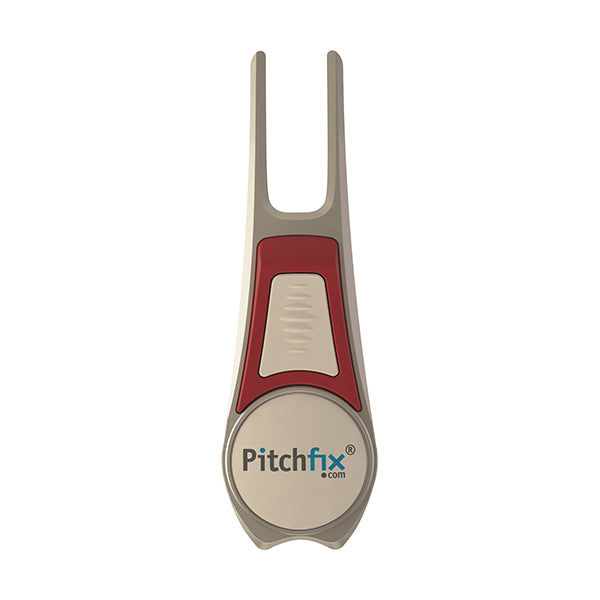 RED AND WHITE PITCHFIX DIVOT TOOL TOUR EDITION