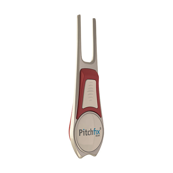 RED AND WHITE PITCHFIX DIVOT TOOL TOUR EDITION