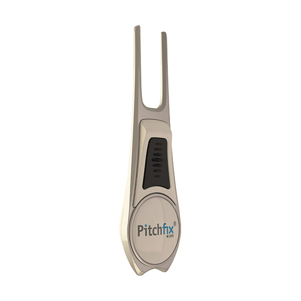 WHITE AND BLACK PITCHFIX DIVOT TOOL TOUR EDITION