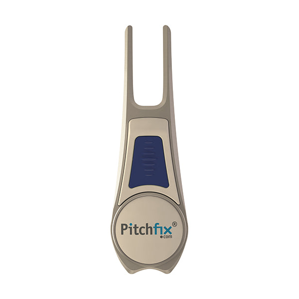 WHITE AND BLUE PITCHFIX DIVOT TOOL TOUR EDITION