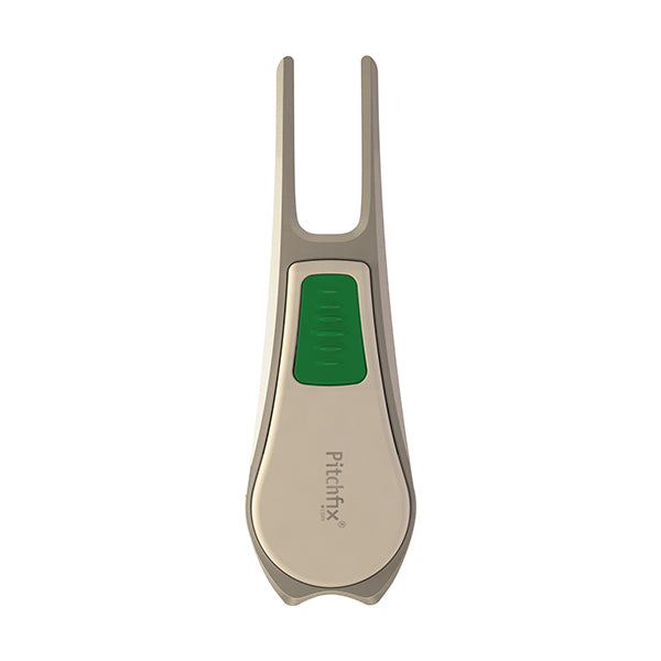 WHITE AND GREEN PITCHFIX DIVOT TOOL TOUR EDITION