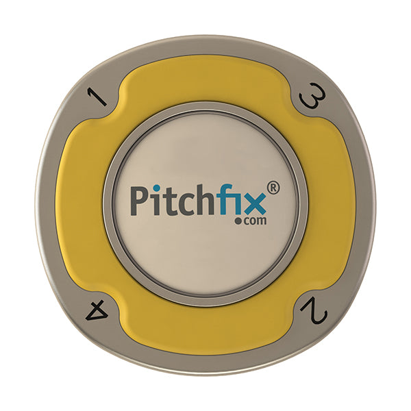 Yellow Pitchfix Multimarker Chip Golf Ball Marker